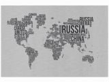 Environmental Graphics Giant World Map Wall Mural Walls and Murals Text Graphics World Map Vinyl Grey Wall Sticker Pack Of 1