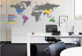 Environmental Graphics Giant World Map Wall Mural World Map Infographic Wall Sticker Décor
