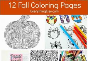 Everything Etsy Coloring Pages 12 Free Fall Coloring Pages for Adults Crafts Pinterest