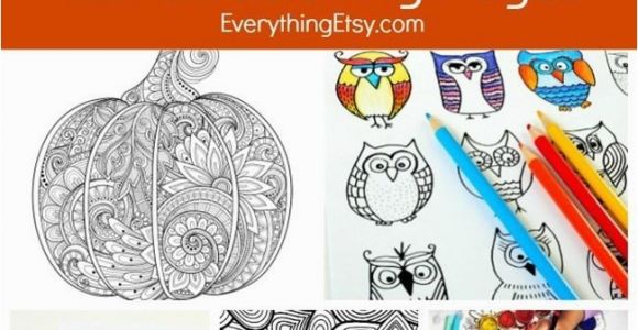 Everything Etsy Coloring Pages 12 Free Fall Coloring Pages for Adults Crafts Pinterest