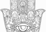 Evil Eye Coloring Pages Hand Drawn Adult Coloring Page Print "hamsa Eye"