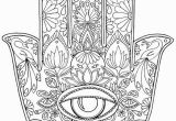 Evil Eye Coloring Pages Hand Drawn Adult Coloring Page Print "hamsa Eye"