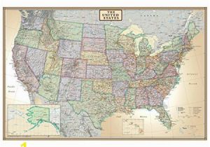 Executive World Map Wall Mural 24×36 United States Usa Us Executive Wall Map Poster Mural