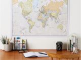 Executive World Map Wall Mural Classic World Map Home Decor Bedroom World Wall Map