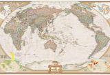 Executive World Map Wall Mural National Geographic Pacific Centered World Map Executive Antique