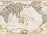 Executive World Map Wall Mural National Geographic Pacific Centered World Map Executive Antique