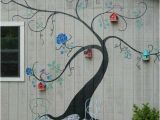 Exterior Mural Paint Tree Mural Brightens Exterior Wall Of Outbuilding or Home