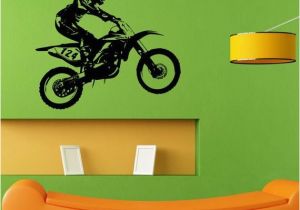 Extreme Sports Wall Mural Dirt Bike Racing Biker Extreme Sport Wall Sticker Vinyl