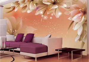 Fabric Murals for Walls Custom 3d Wallpaper Modern Flower Wall Mural Wall Paper Living