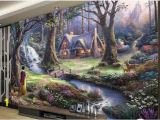 Fairy Garden Mural Customize 3d Photo Wallpapers Walls Fairy Landscape Oil Painting