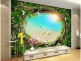 Fairy Wall Murals Uk 2019 New Fantasy Fairytale forest Garden Flower Vine Grass Tv Background Wall High Wallpaper