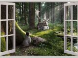 Fairy Wall Murals Uk Behangrollen 3d Hole In Wall Children Fairytale Enchanted