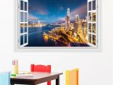 Fake Window Wall Mural Amazon 3d Windows Wall Sticker Wall Decal City Coast