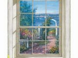 Fake Window Wall Mural Trompe L Oiel Harbor View Wall Accent Mural