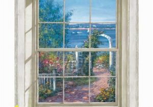 Fake Window Wall Mural Trompe L Oiel Harbor View Wall Accent Mural