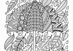 Fall Leaves Coloring Pages Printable Umbrella and Leaves Coloring Page • Free Printable Ebook