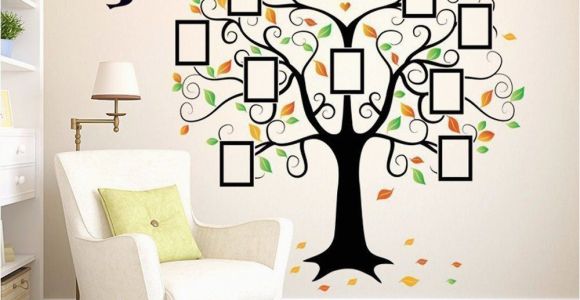 Family Tree Mural for Wall Family Tree Wall Decal 9 Frames Peel and Stick