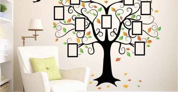 Family Tree Murals for Walls Family Tree Wall Decal 9 Frames Peel and Stick