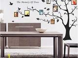 Family Tree Wall Mural Decals Photo Frame Family Tree Vinyl Wall Art Decal Sticker In Black 160cm H X 200cm W