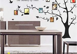 Family Tree Wall Mural Decals Photo Frame Family Tree Vinyl Wall Art Decal Sticker In Black 160cm H X 200cm W