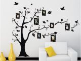 Family Tree Wall Mural Decals Removable Black Frame Tree Wall Stickers Family forever Memory Tree Wall Decor Decorative Adesivo De Parede Decor Tree Wall Clings Tree Wall