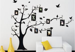Family Tree Wall Mural Decals Removable Black Frame Tree Wall Stickers Family forever Memory Tree Wall Decor Decorative Adesivo De Parede Decor Tree Wall Clings Tree Wall