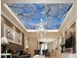 Famous Ceiling Murals 3d Ceiling Murals Wallpaper Winter Sky Ice Tree Snowflakes Zenith