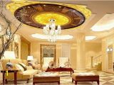 Famous Ceiling Murals High End 3d Golden Flowers Zenith Ceiling Home Decoration Cloud