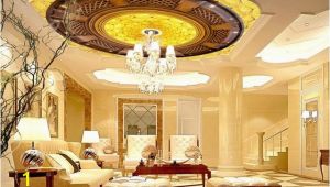 Famous Ceiling Murals High End 3d Golden Flowers Zenith Ceiling Home Decoration Cloud