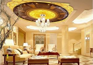 Famous Ceiling Murals High End 3d Golden Flowers Zenith Ceiling Home Decoration Cloud