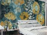 Fantasy Art Wall Murals Fantasy Fresh Blue Background Abstract Floral Pattern Gesang