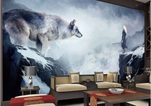 Fantasy Art Wall Murals Fantasy Ice World Wolf Wallpaper Animal Wallpaper Custom 3d Giant Wall Mural Room Decor Wall Art Bedroom Kid S Room Home Decoration Canada 2019