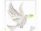 Fantasy forest Wall Mural Brown Dove with the Word "peace" In All Languages Wall Mural • Pixers We Live to Change