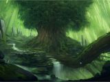 Fantasy forest Wall Mural Giant Tree Waterfall