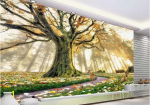 Fantasy forest Wall Mural Großhandel Tapete Weiß Fantasy forest 3d Landschaft Tv Hintergrund Wand Holz Wandpapier Von Chinamural2015 $28 15 Auf De Dhgate