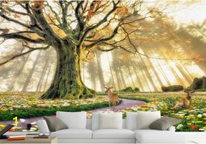 Fantasy forest Wall Mural Großhandel Tapete Weiß Fantasy forest 3d Landschaft Tv Hintergrund Wand Holz Wandpapier Von Chinamural2015 $28 15 Auf De Dhgate