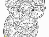 Farm Animal Coloring Pages for Adults Adult Coloring Page Book A Pig Zen Style Art Illustration