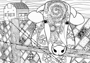 Farm Animal Coloring Pages for Adults Free Cow Animal Coloring Page for Adults