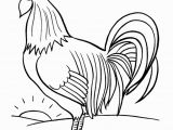 Farm Animal Coloring Pages for Adults Rooster Crowing In the Morning Farm Animal S0824 Coloring
