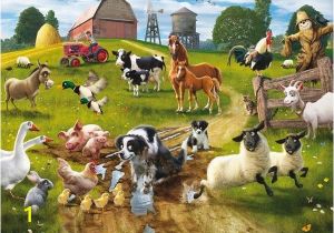 Farm Animal Wall Murals Farmyard Fun Wall Mural