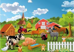 Farm Animal Wall Murals Fototapete Farm Bauernhof 1845 Cm X 50 Cm 7 Tlg Hazelwood