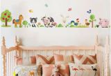 Farm Animal Wall Murals J458 Farm Animals Cow Horse Kids Wall Stickers Bedroom Girls