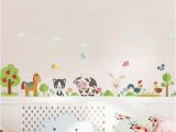 Farm Animal Wall Murals Lovely Animals Farm Wall Stickers for Home Decoration Kids Room Bedroom Cow Horse Pig Chicken Mural Art Pvc Wall Decals Tree Wall Stickers Tree Wall