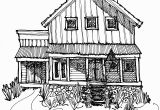 Farm House Coloring Pages My House & Studio In the Country Black Line Drawing Mwoodpen