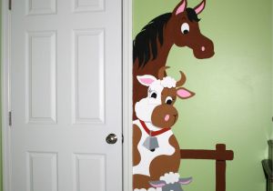 Farm Scene Wall Murals Barnyard Doorhugger Paint by Number Wall Mural