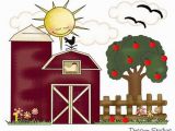 Farm Scene Wall Murals Farm Nursery Decal Girl Wall Art Barn Apple Tree Decor Kids Baby Floral Room Mural