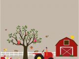 Farm theme Wall Mural Custom Listing Vinyl Wall Decals Farm Set Tree by