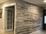 Faux Wood Wall Mural 3" Reclaimed Peel and Stick solid Wood Wall Paneling