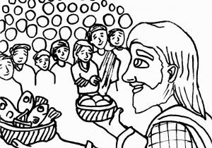 Feeding Of the 5000 Coloring Page Ldsfiles Clipart Jesus Feeds 5000 Coloring Page