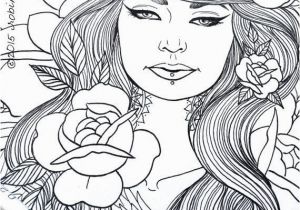 Female Tattoo Coloring Pages Girls with Tattoos Pack Adult Coloring Pages by
